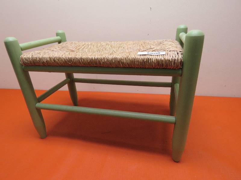 Wood and Wicker Bench