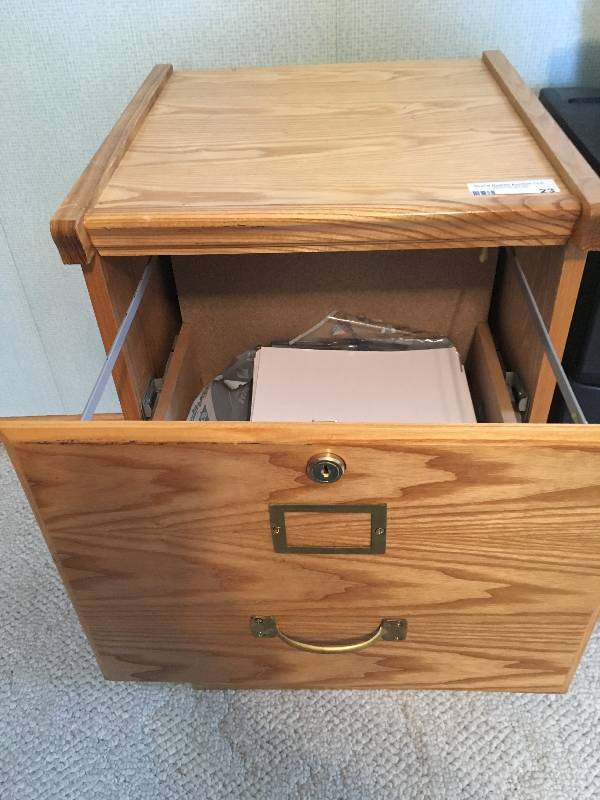 lot 23 image: Solid Wood File Cabinet