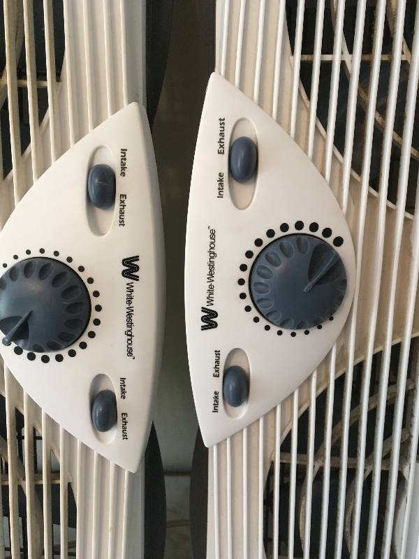 lot 168 image: (2) Westinghouse Window Fans