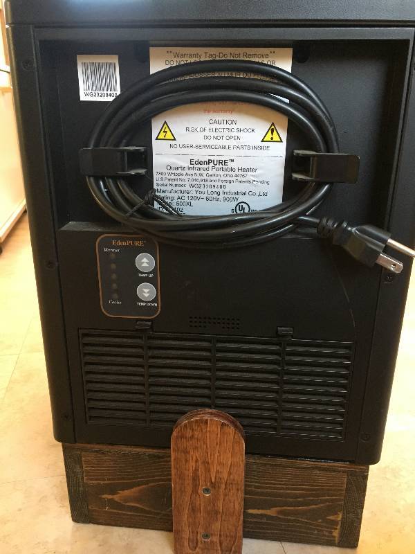 lot 192 image: Eden Pure Space Heater with Wood Stand