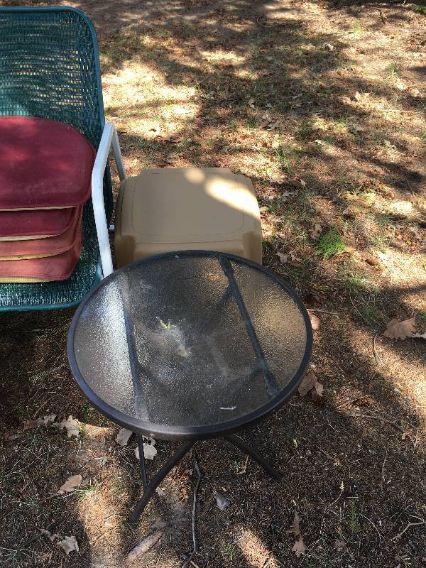 lot 241 image: Misc Outdoor Furniture, Pads, and Garden Hoses