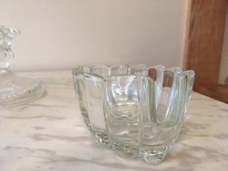 lot 105 image: (3) Candles Holders & (3) Silverware Holders