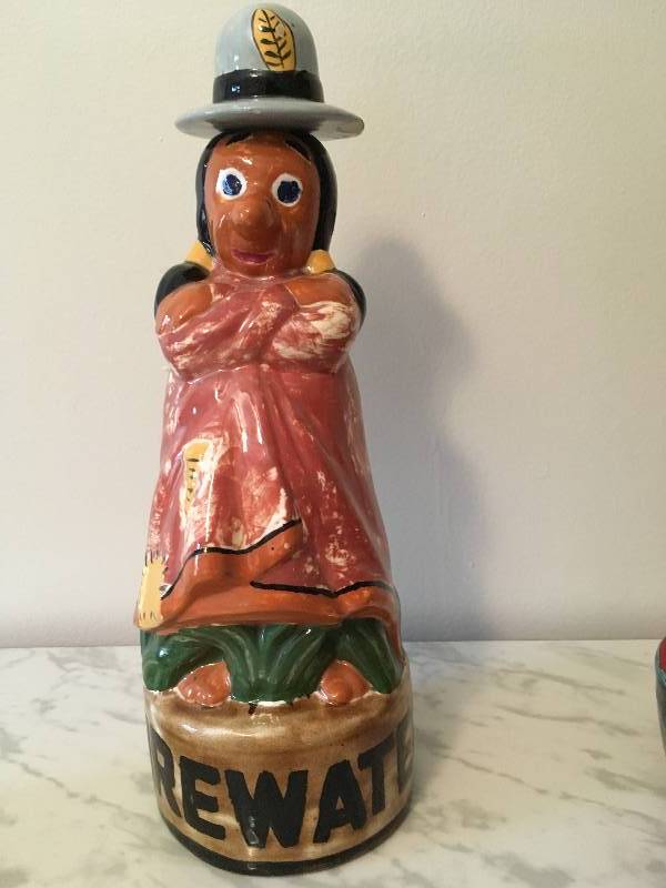 lot 119 image: Firewater Holder & Wood Inlay Box & Misc Home Decor