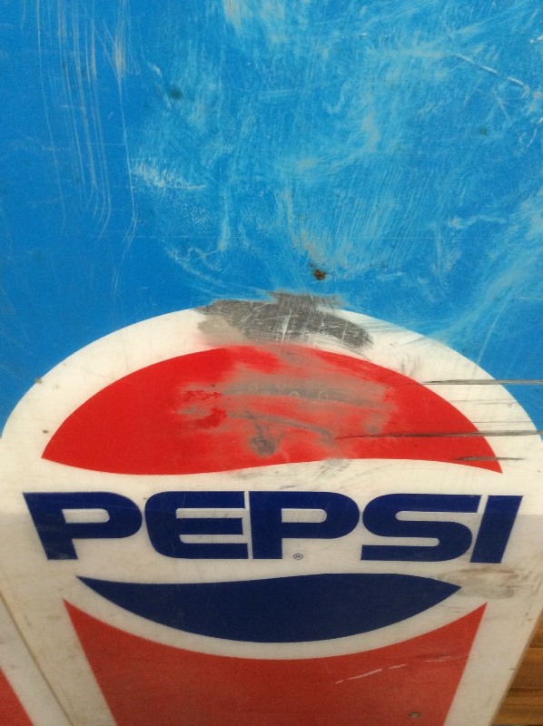 lot 19 image: Vintage Pepsi Cola advertising sign