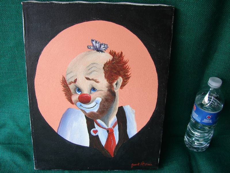 Vintage clown picture by Janet McGlone