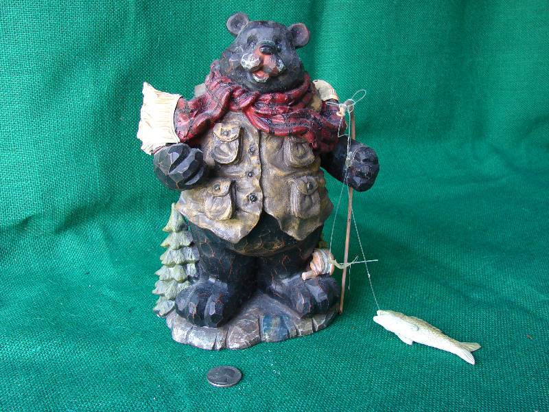 Bear with tangled fish line