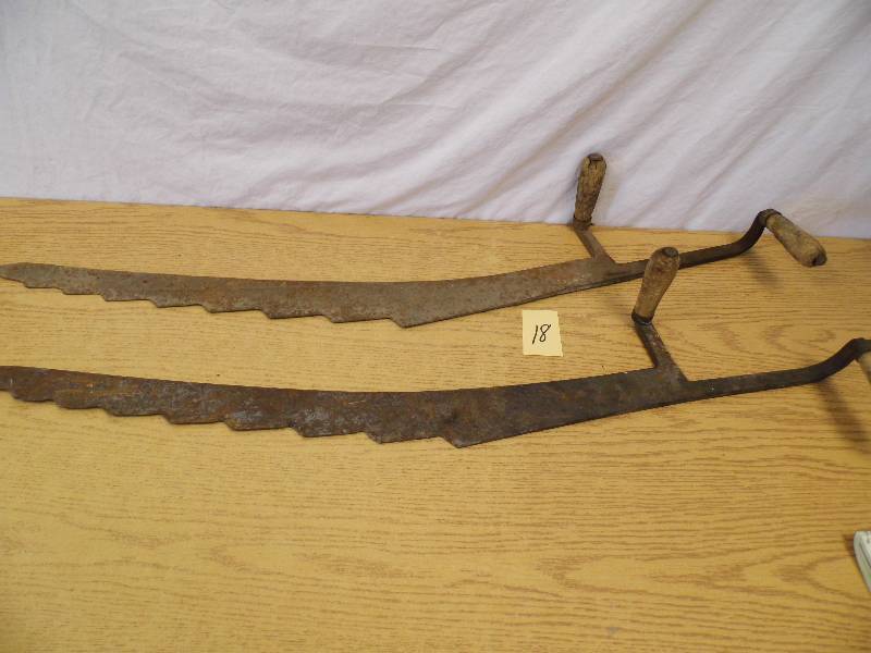 lot 18 image: 2 Antique Hay Cutters