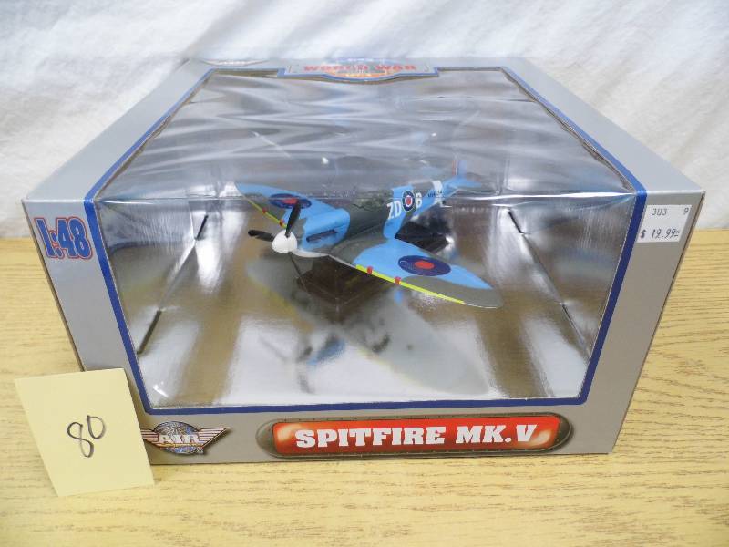 lot 80 image: WWII Model Plane - Spitfire MK.V