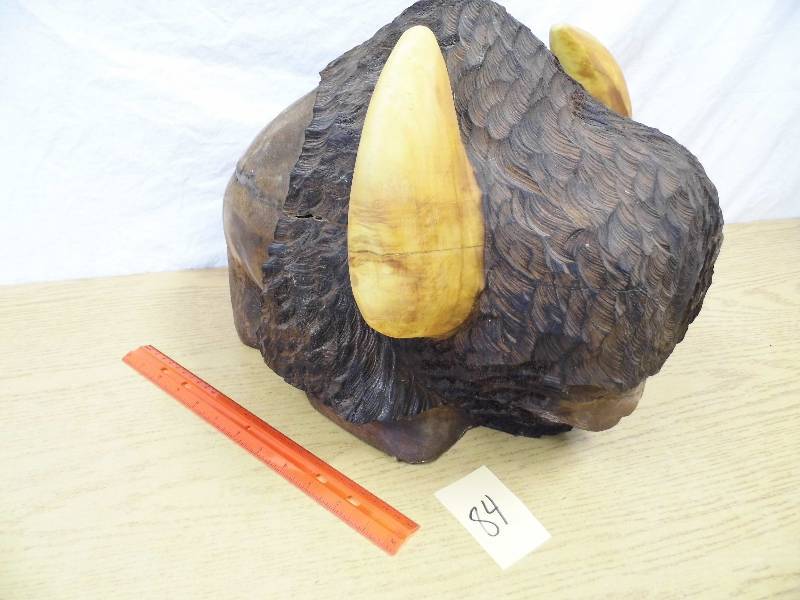 lot 84 image: Bison Buffalo Sculpture