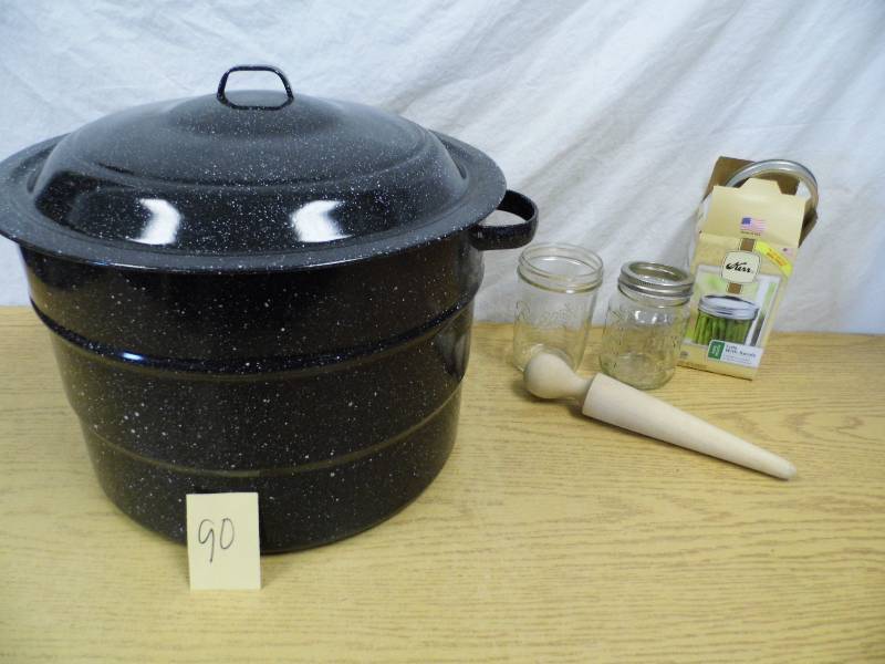 lot 90 image: Canning Supplies w 14 Kettle