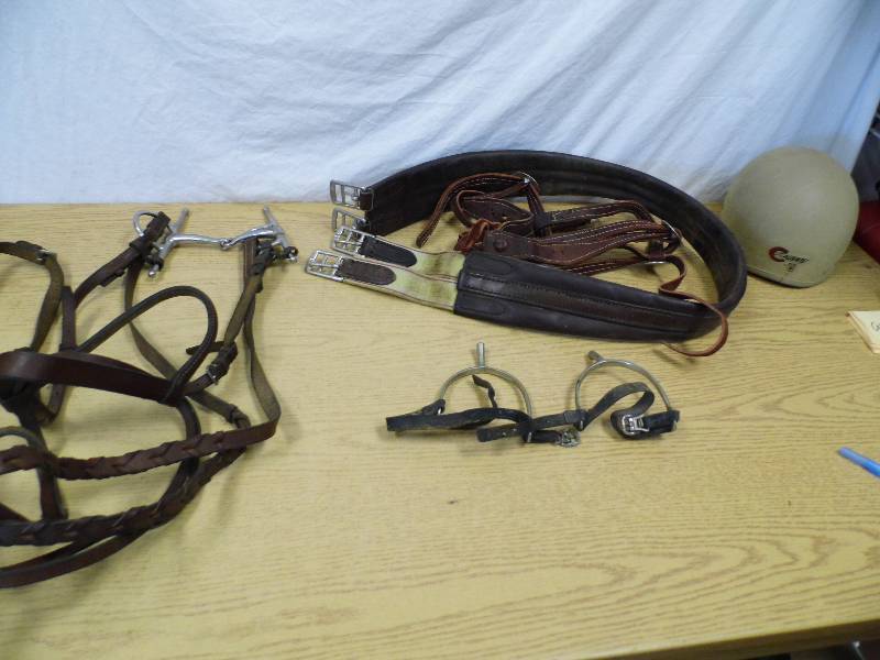lot 94 image: Horse Tack and Helmet