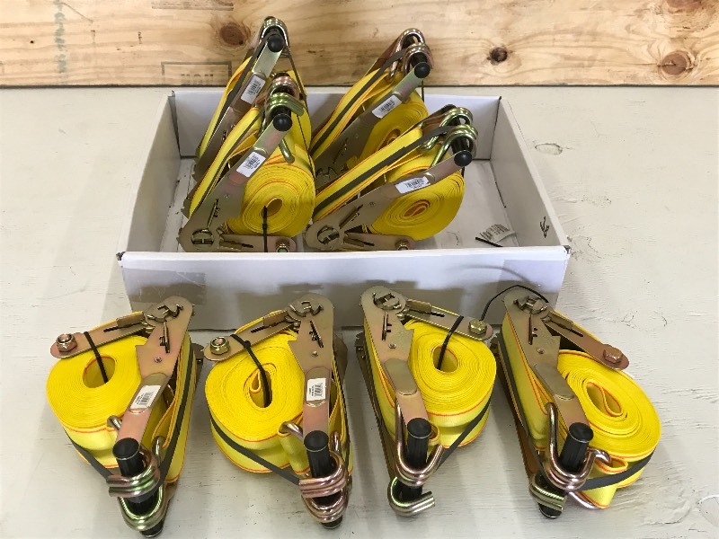 (8) New 2x25 Ratchet Straps ...