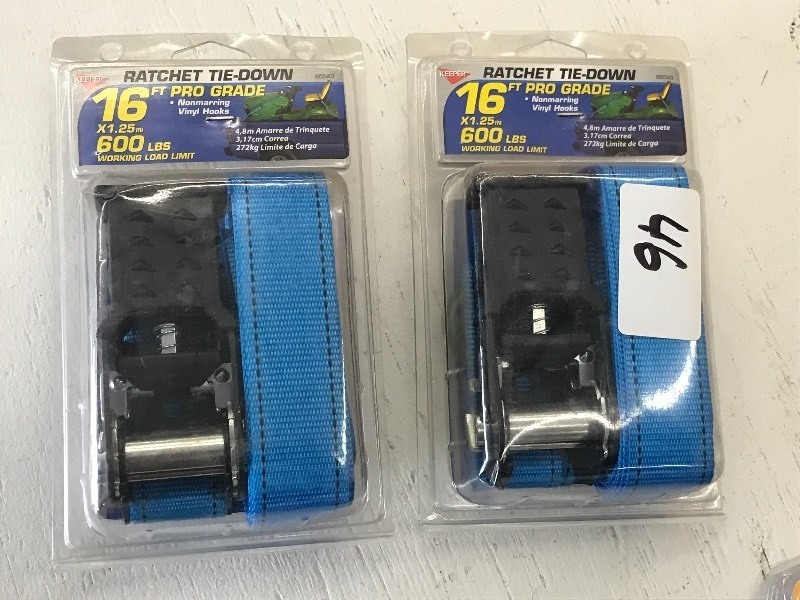 (2) New Keeper 16ftx600# Ratchet St...