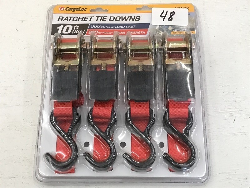 New 4-Pack Of 10ftx300# Ratchet Str...