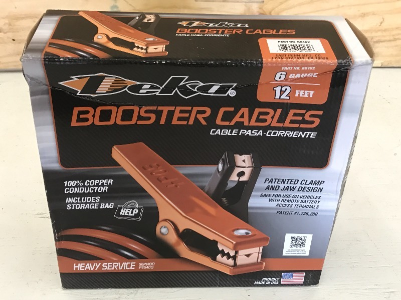 New Deka 6-Gauge 12ft Booster Cable...
