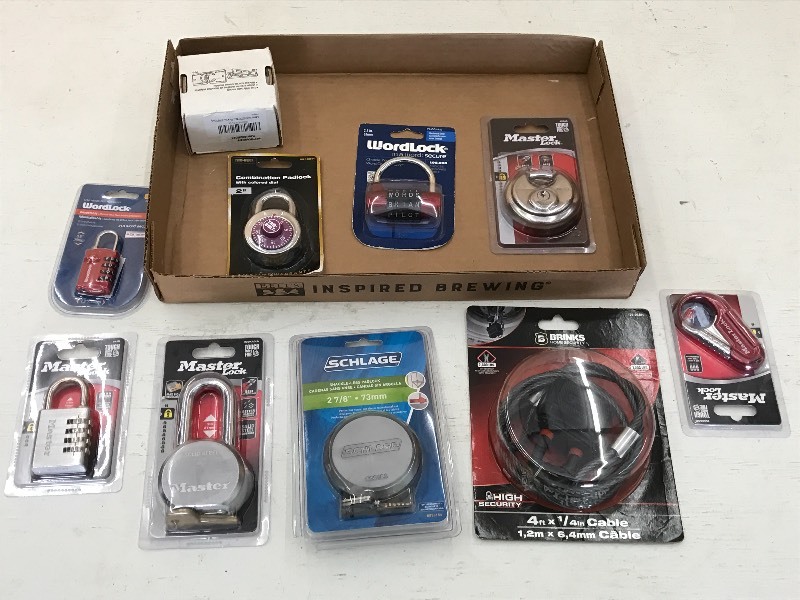 Flat Of Assorted New Padlocks ...