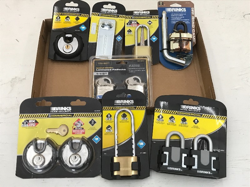 Flat Of Assorted New Padlocks ...