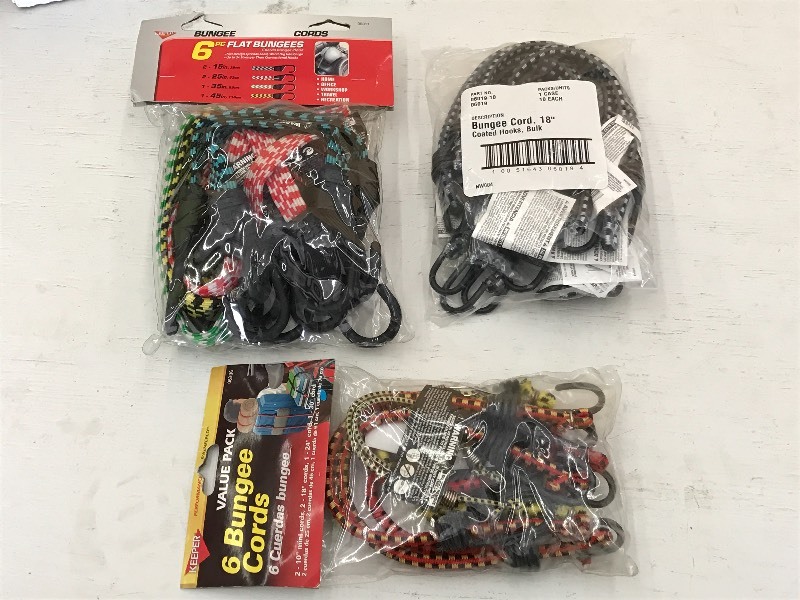 (3) New Packs Of Bungee Straps ...