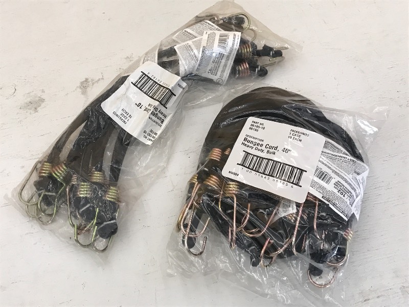 (2) New 10-Packs Of Bungee Straps ...