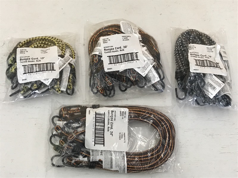 (4) New 10-Packs Of Bungee Straps ...