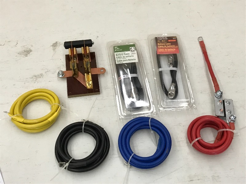 Box Of Assorted New Battery Cables,...