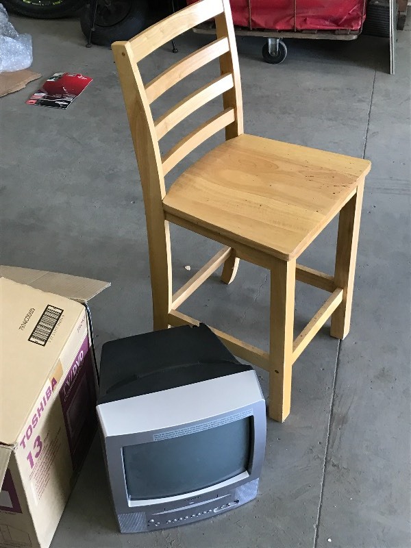 Lot Of (1) Wooden Dining Chair & (1...