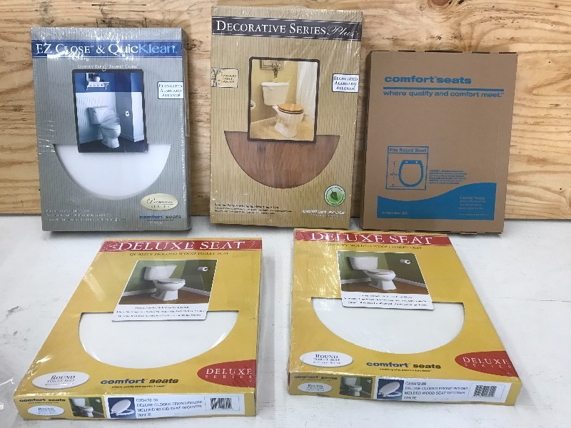 (5) Assorted New Toilet Seats ...