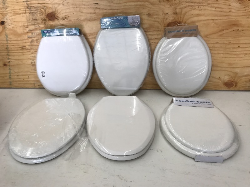 (6) New Comfort-Seats Toilet Seats ...