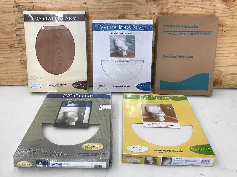 (5) Assorted New Toilet Seats ...