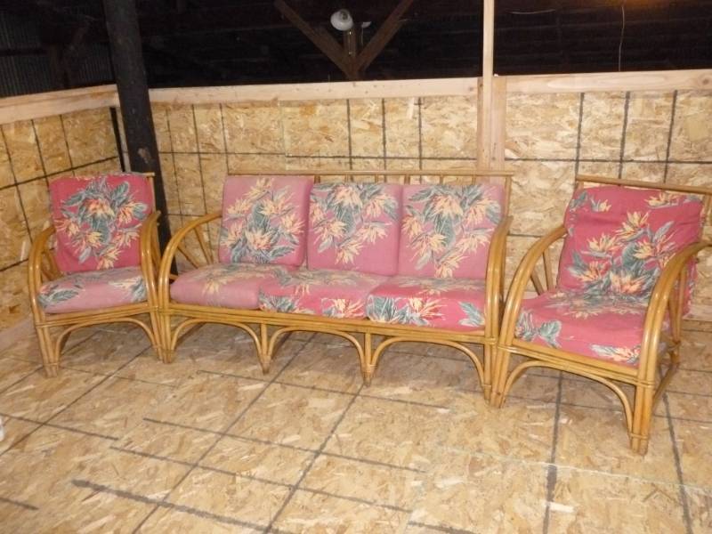 Mid Century Modern Rattan Set
