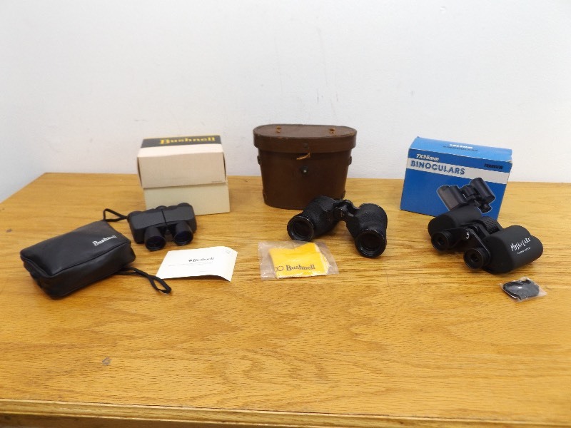 lot 28 image: Lot of Vintage and New Binoculars