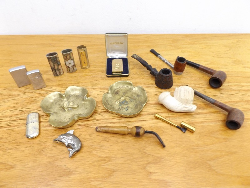 lot 38 image: Lot of Lighters, Pipes, etc. Smoking Accessories
