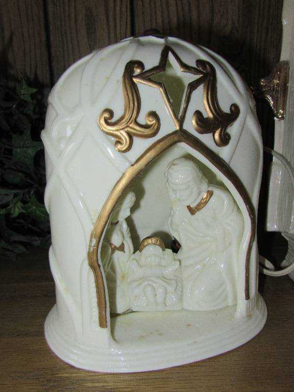 lot 56 image: 2 religious scene porcelain statuettes