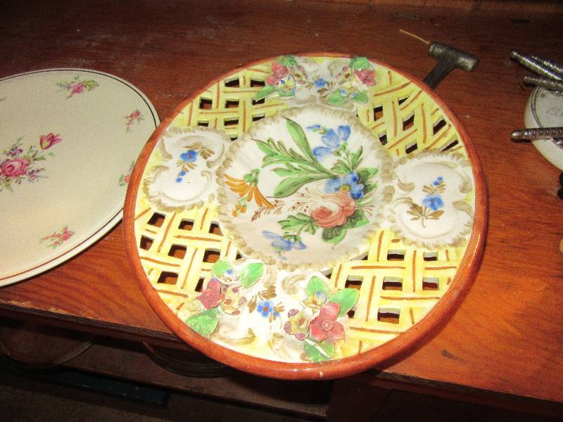 lot 114 image: 3 Fancy Serving Plates.. Including deviled egg plate, 4 card shaped small plates, 2 other plates as pictured