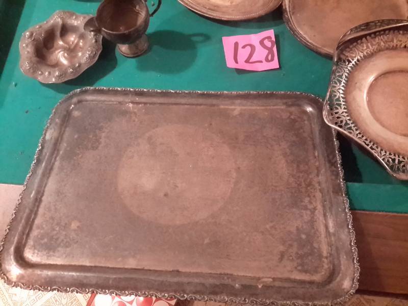 lot 128 image: Huge lot of Silver plate items.. All need a lot of TLC.