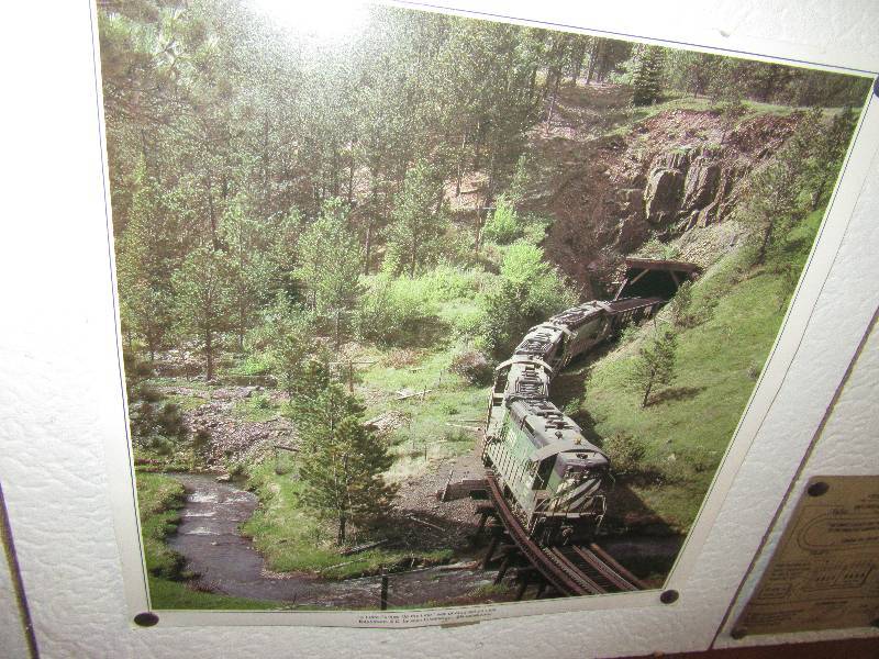 lot 44 image: All the pictures on the walls in the train room.