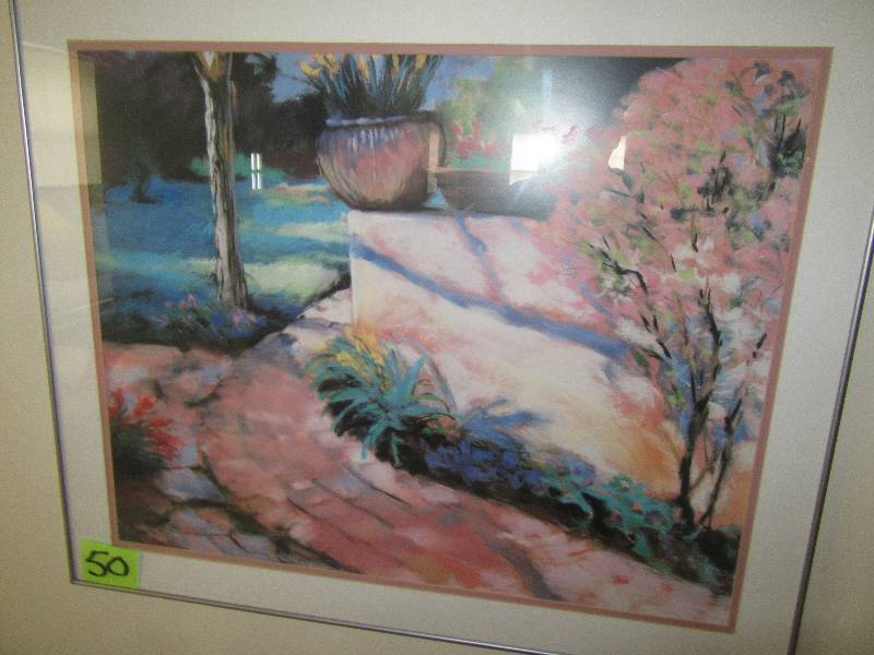lot 50 image: Nice pastel GARDEN theme picture..