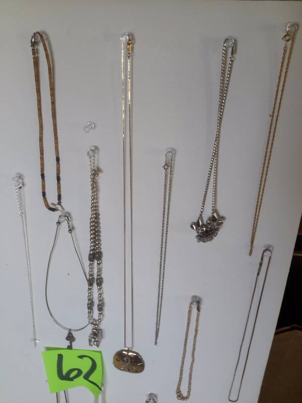 lot 62 image: Misc. necklaces as pictured