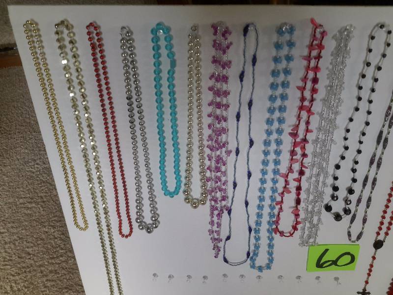 lot 60 image: Misc. necklaces as pictured