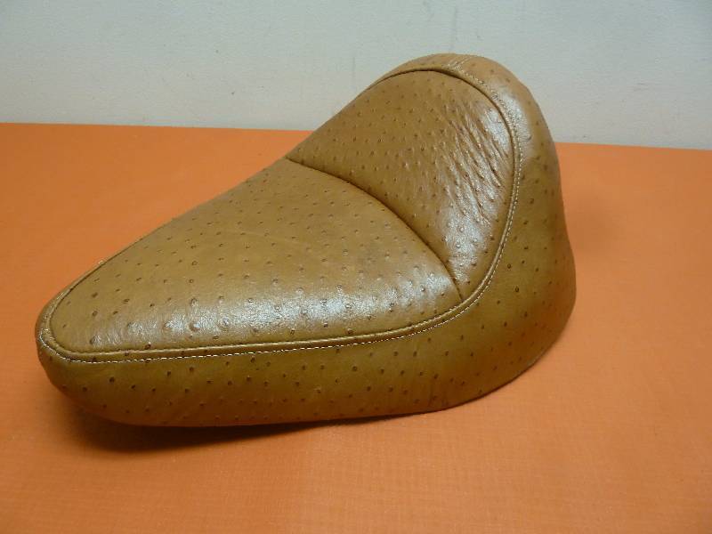 lot 407 image: Ostrich Skin Solo Seat for Harley Davidson Soft Tail