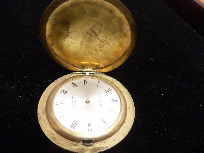 lot 429 image: Antique Pocket Watch and Miniature Clock