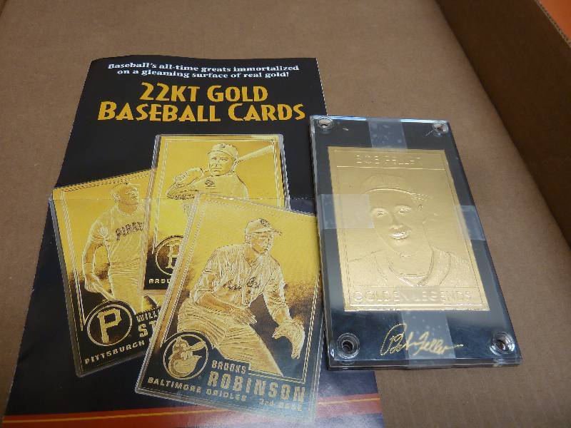 lot 436 image: Bob Feller Gold Baseball Card