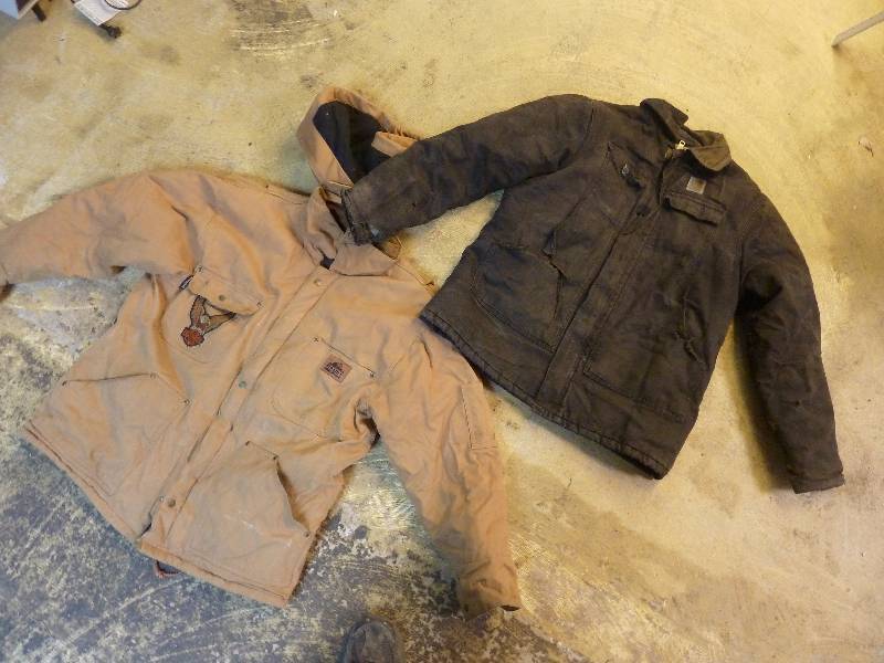 lot 443 image: Old Mill Thinsulate Jacket with Harley Davidson Patch & Carhartt Jacket