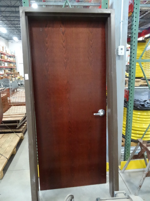 36 x 83 wood door with steel frame....
