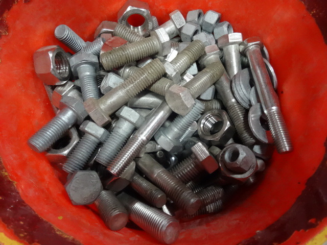 5 Gal bucket of misc stainless and ...
