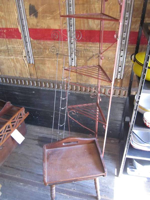 lot 12 image: Metal corner stand, wall hanger 54...
