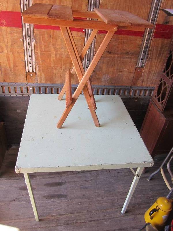 lot 20 image: Vintage folding tables...