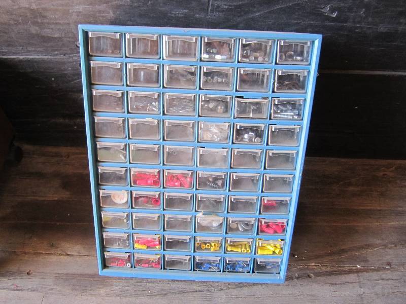 lot 28 image: Organizer filled with assorted hard...