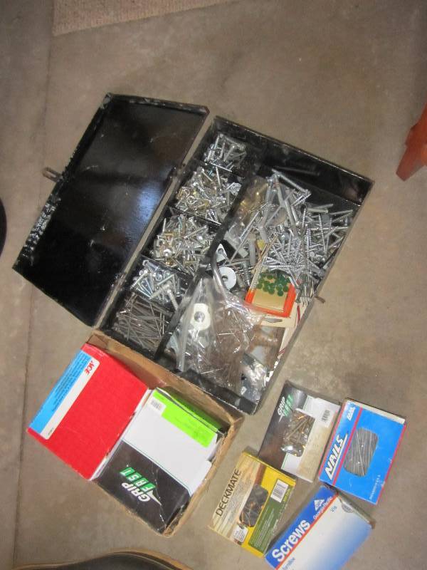 lot 57 image: Tool box and fastners...