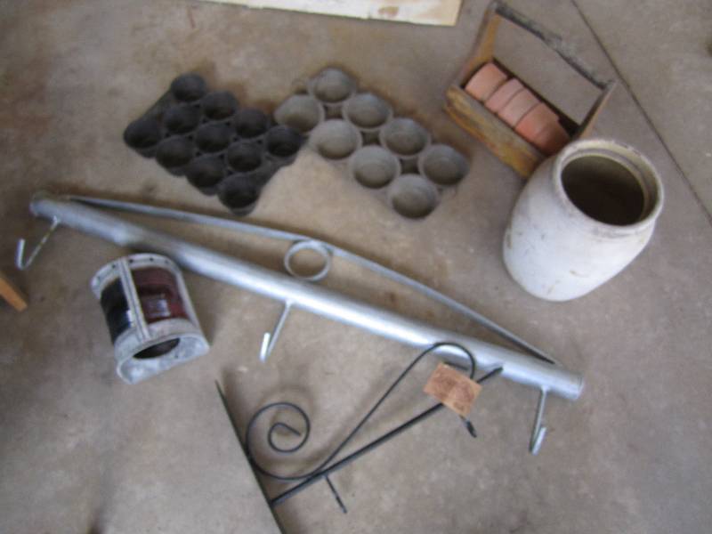 lot 73 image: Lot of metalware and vintage crock...